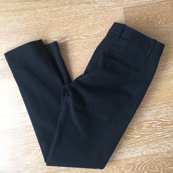 GAP black two way stretch cotton slim cropped pants size 00 Audrey Hepburn - Picture 4 of 5